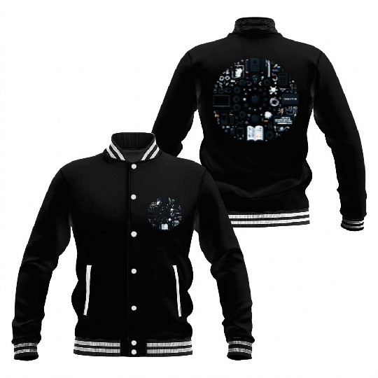 Abstract Lucky number circle Baseball Jackets