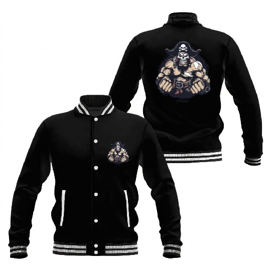Strong Muscle Wrestler Pirate Baseball Jackets
