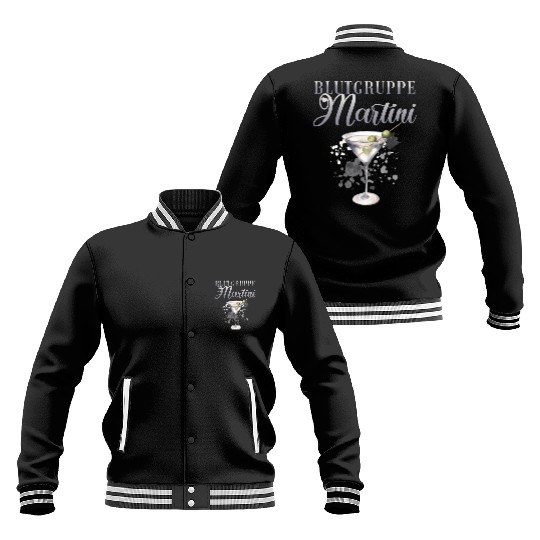 Blutgruppe Martini Cocktail Bartender Baseball Jackets