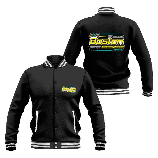 Stay Strong Boston Massachusetts City Yellow Baseball Jackets