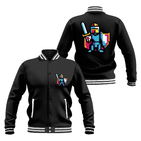 knight pixel art Baseball Jackets