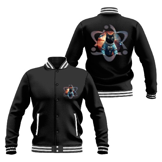 Space Cat Science Baseball Jackets