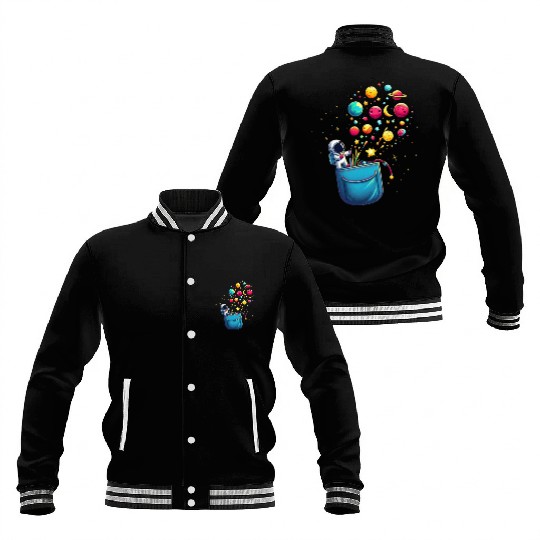 Cosmic Pocket Adventure Baseball Jackets