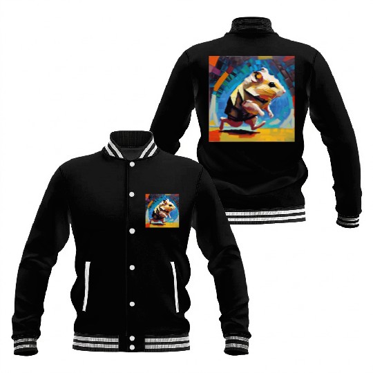 Hamster runner Baseball Jackets
