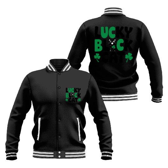 Black Cat Lover Designs Baseball Jackets