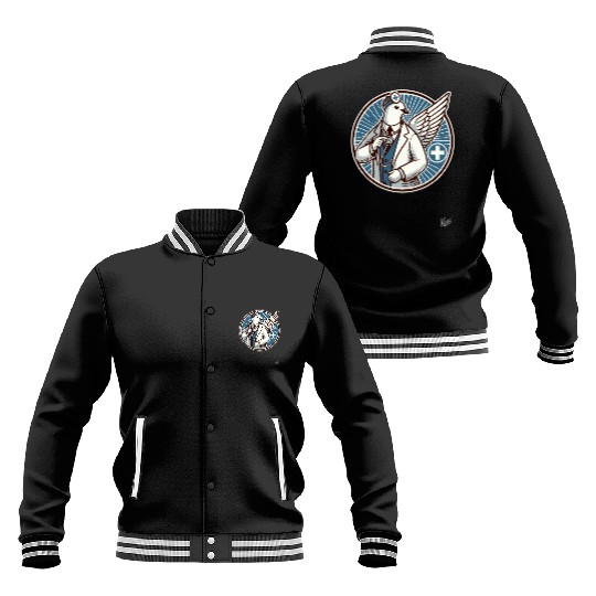 Dr. Pigeon Dove: The Flying Doctor Baseball Jackets