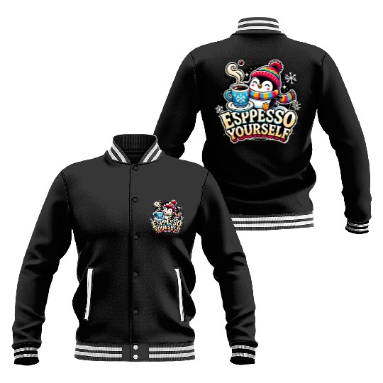 panda powered by caffeine 1 Baseball Jackets