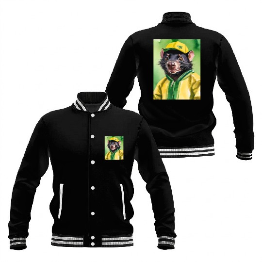 Green and Gold Tassie Devil Baseball Jackets