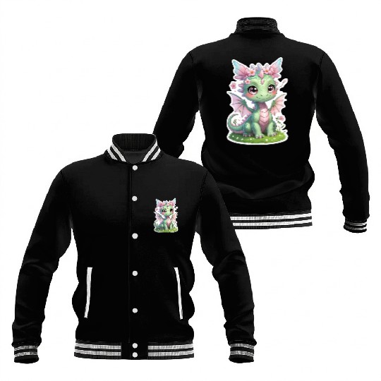cute dragon (spring) Baseball Jackets
