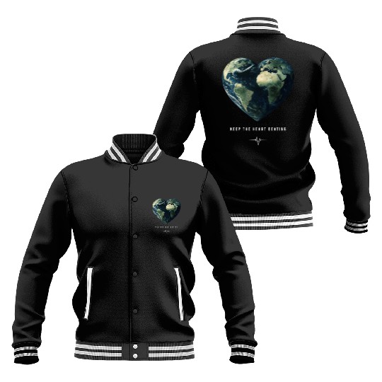 Keep the Heart Beating Earth Day Heart Environment Baseball Jackets