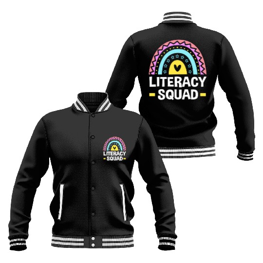 Reading Teacher Book Literacy Squad Baseball Jackets