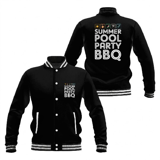Summer Pool Party BBQ Squad Baseball Jackets