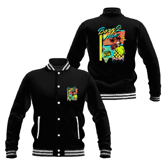 Born 2 Mix 90s Nostalgia Design Baseball Jackets