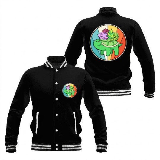 Succulent Plant Turtle Baseball Jackets
