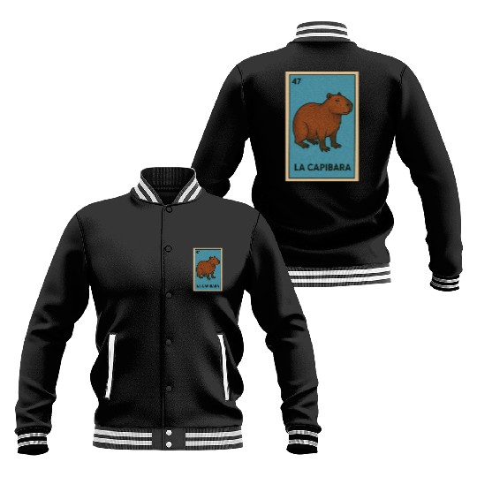 LA CAPIBARA - THE CAPYBARA - LOTERÍA CARD Baseball Jackets