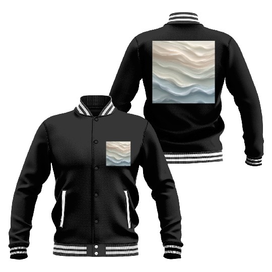 Take a Deep Breath – Calm Abstract Baseball Jackets