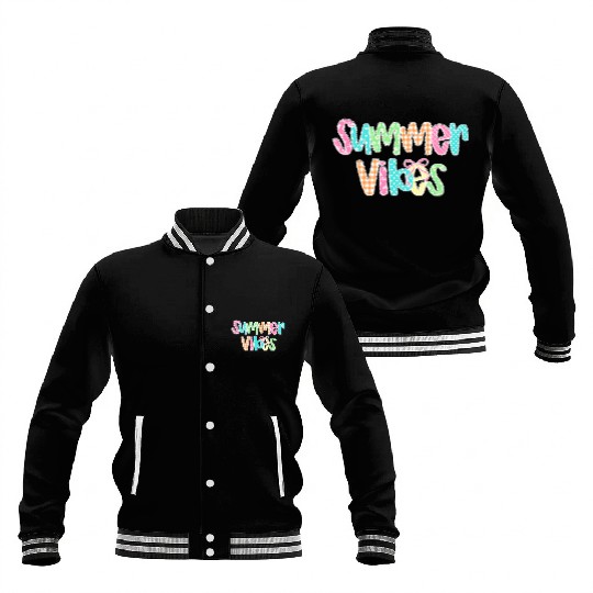 Preppy Summer Vibes Baseball Jackets