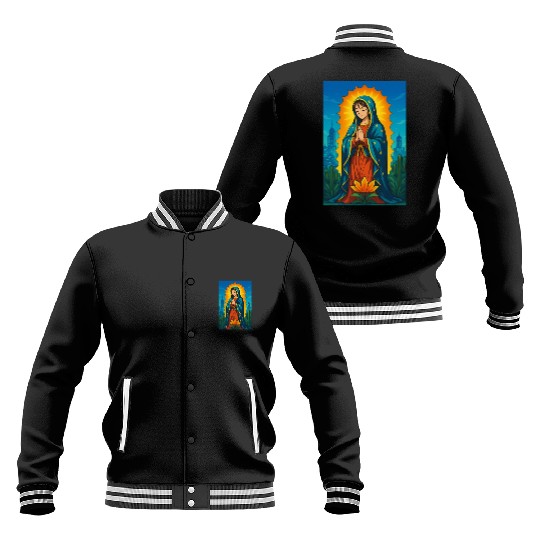 GUADALUPE VIRGEN ANIME STYLE Baseball Jackets