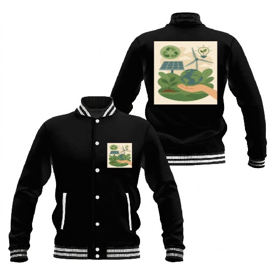 Eco-Friendly Earth Conservation Design Baseball Jackets