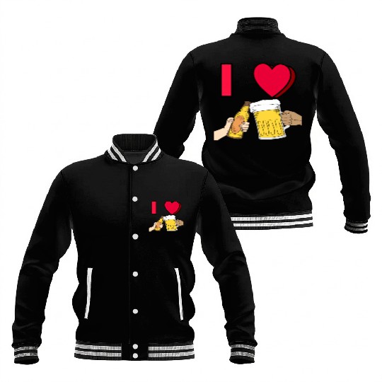 I LOVE BEER #1 Baseball Jackets