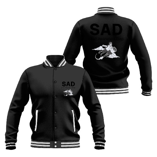 SAD – Self-Awareness Day Baseball Jackets for Happy Lone Wolves
