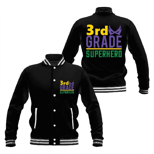 3rd Grade Superhero Baseball Jackets