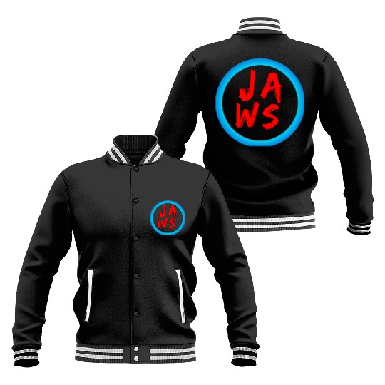 Vibrant Graffiti Style JAWS Logo Baseball Jackets