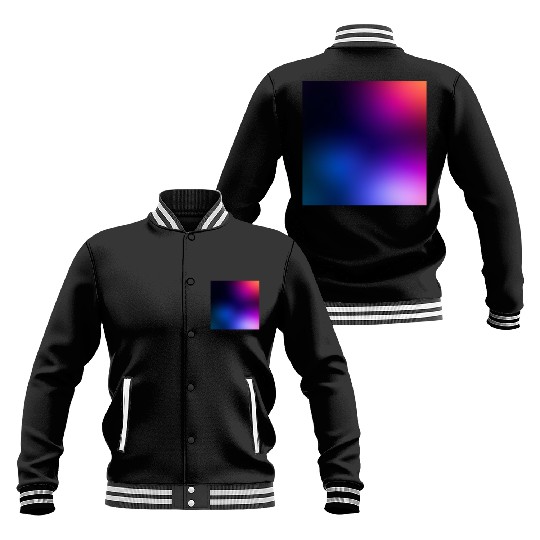 Vibrant Gradient Spectrum Design Baseball Jackets