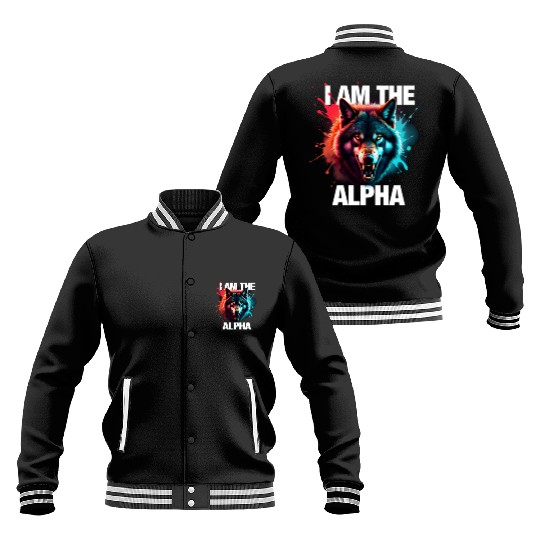 I Am The Alpha Wolf Baseball Jackets