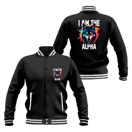 I Am The Alpha Wolf Baseball Jackets