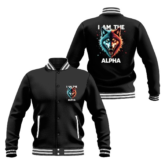 I Am The Alpha Wolf Baseball Jackets