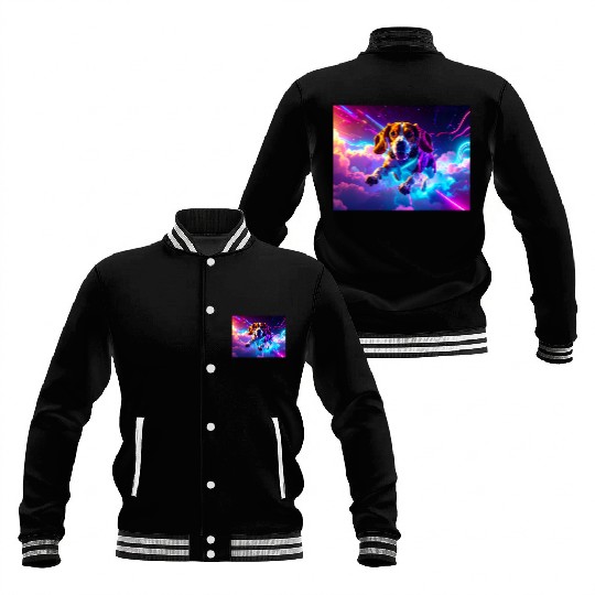 Cyberpunk Beagle Baseball Jackets