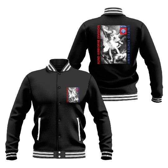 82nd Airborne - Saint Michael Baseball Jackets