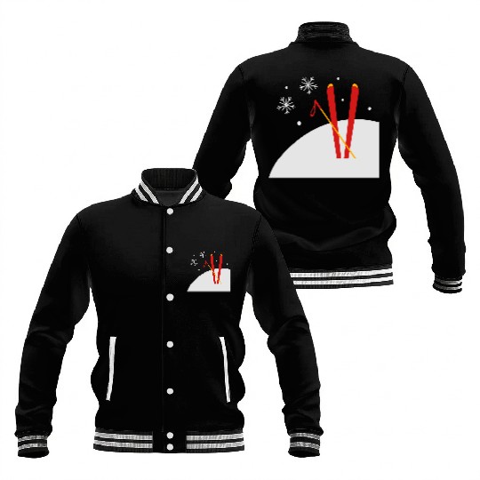 Skiing 3 Baseball Jackets