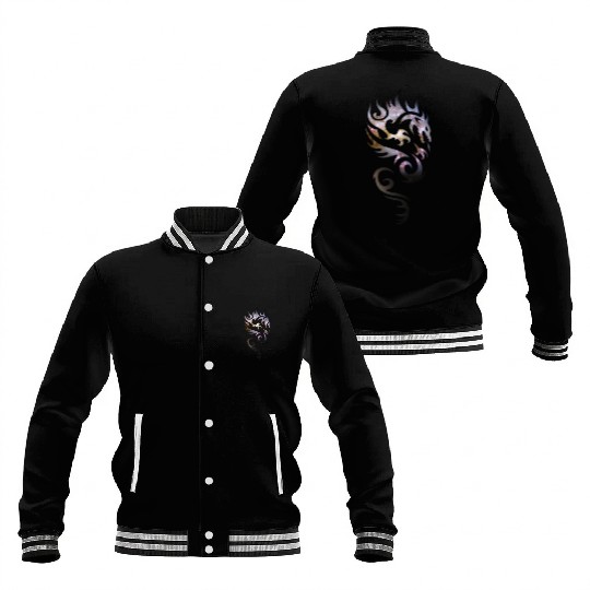 Cosmic Tribal Dragon Baseball Jackets