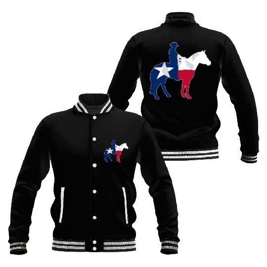 Texas Cowboy Flag Baseball Jackets