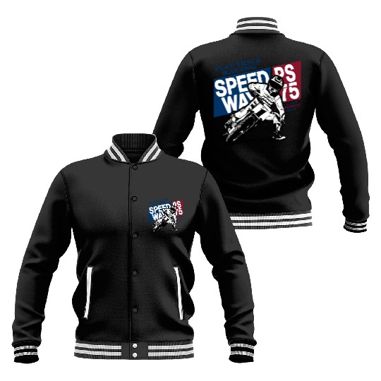 Flat Track Rider - Speedway Racing Baseball Jackets