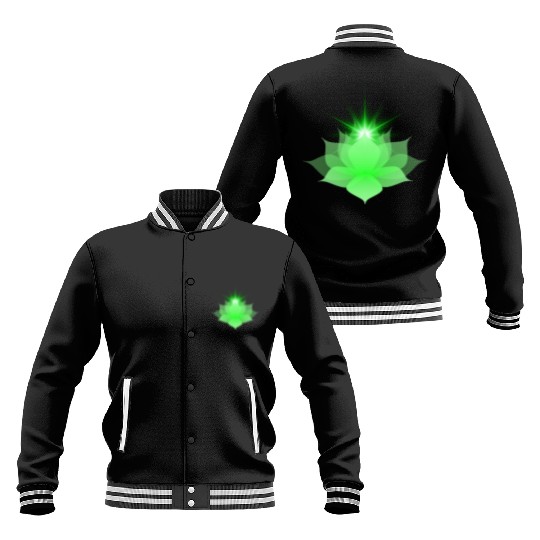 Green Chakra Lotus Baseball Jackets
