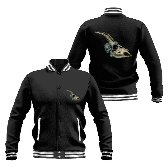 Capricorn skull Baseball Jackets