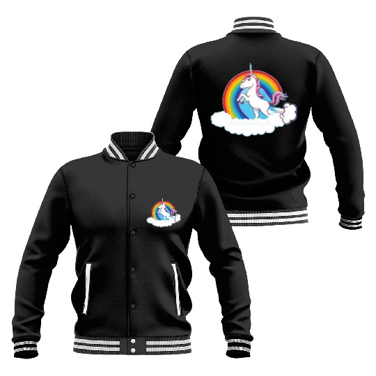 Rainbow Unicorn Love Baseball Jackets