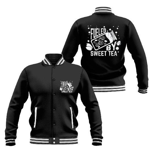 Fueled By Sweet Tea I Funny Southern Country Baseball Jackets