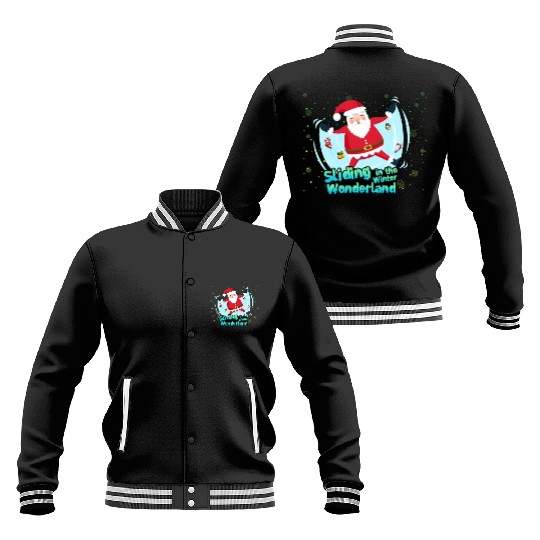 Christmas Santa Claus Winter Cold Sliding Xmas Baseball Jackets