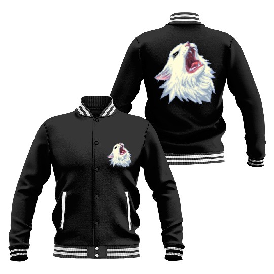 8 bit Screamin Thurston the Cat meme 2 Baseball Jackets