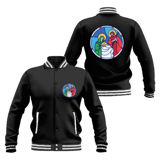 Josef Maria Jesus Jesus birth Bethlehem Christmas Baseball Jackets