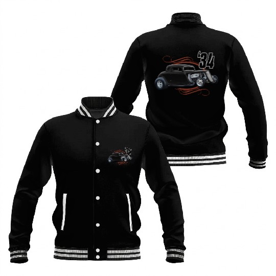 Black 34 Coupe Baseball Jackets