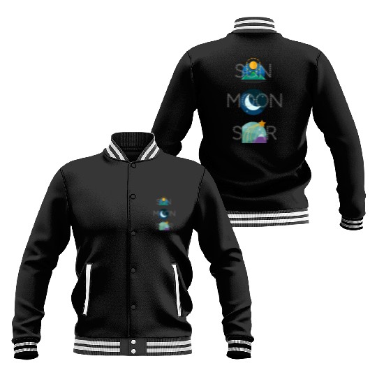 sun moon and star Baseball Jackets