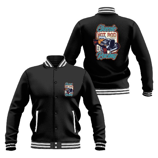Classic Hot Rod Racing Baseball Jackets