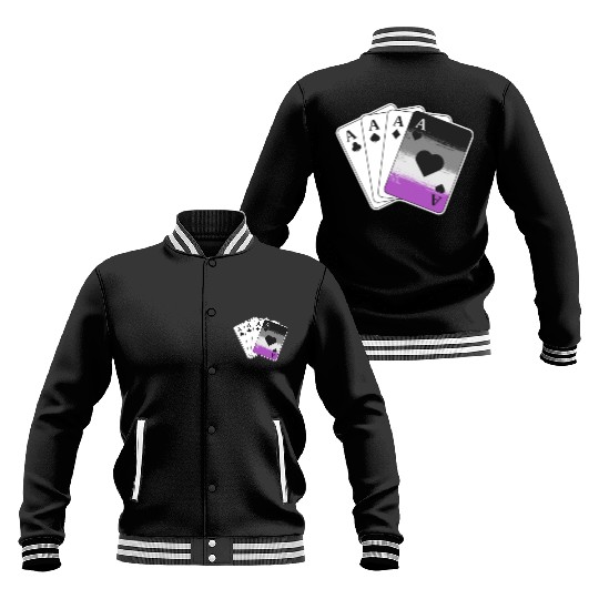 Ace Asexual Pride Gifts Playing Card LGBTQ Pride Baseball Jackets