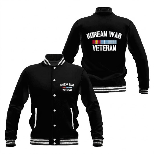 Korean War Veteran Pride Korea Service Ribbon Baseball Jackets