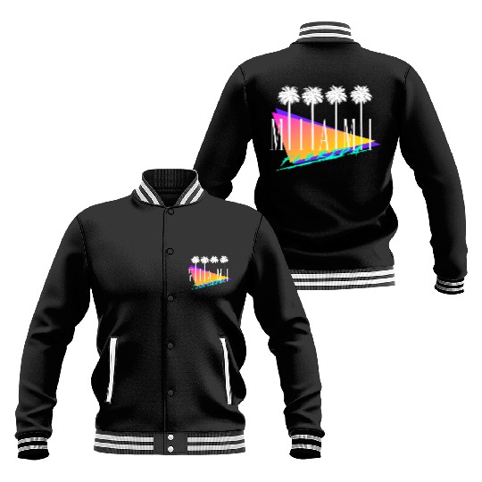 Miami Florida Retro Style Baseball Jackets